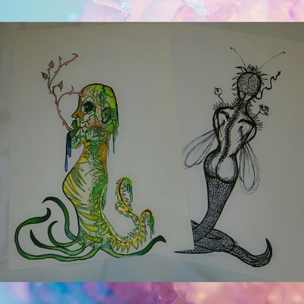 Spooky Creature Drawings